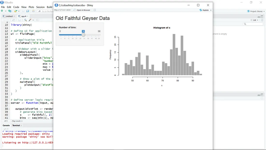 An Excel window with data about countries